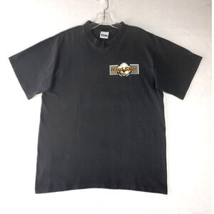 HARD SHOT CAFE By Cyrk Sport Vintage Graphic T-Shirt Unisex L Made in USA Black
